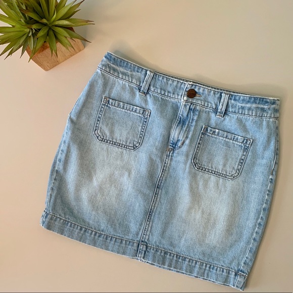 LOFT Light Wash Denim Miniskirt - Picture 8 of 8